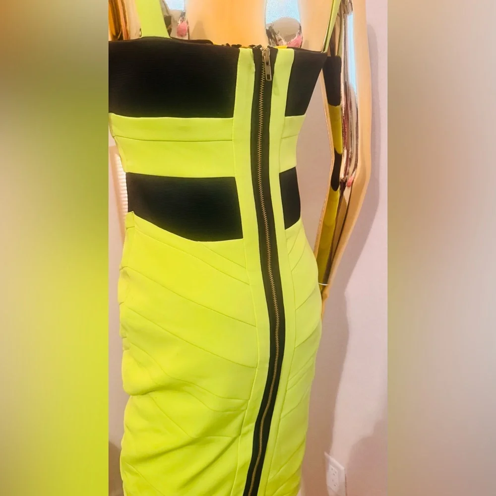 Arrogant Cat London Lime Green Form Fitting Dress, Cocktail, Club wear, Size S - Picture 13 of 16